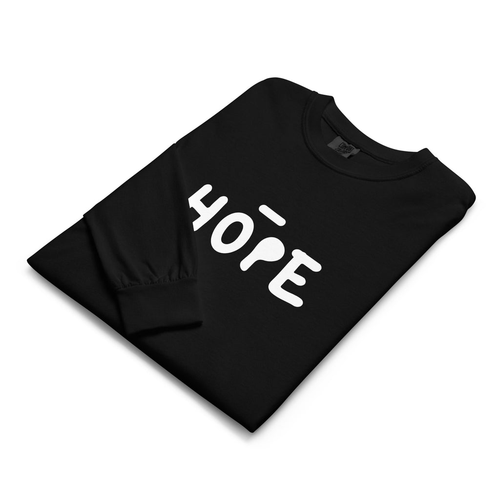 Unisex Garment-dyed heavyweight long-sleeve shirt | Hope long-sleeve shirt AwRans Clothing unisex-garment-dyed-heavyweight-long-sleeve-shirt-black-front-67eaade5273dc