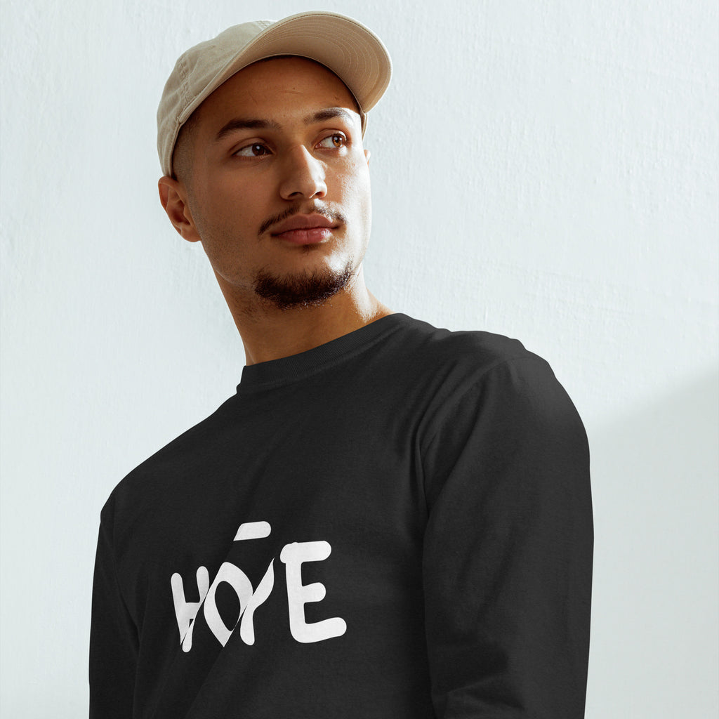 Unisex Garment-dyed heavyweight long-sleeve shirt | Hope long-sleeve shirt AwRans Clothing unisex-garment-dyed-heavyweight-long-sleeve-shirt-black-front-67eaade5275e8