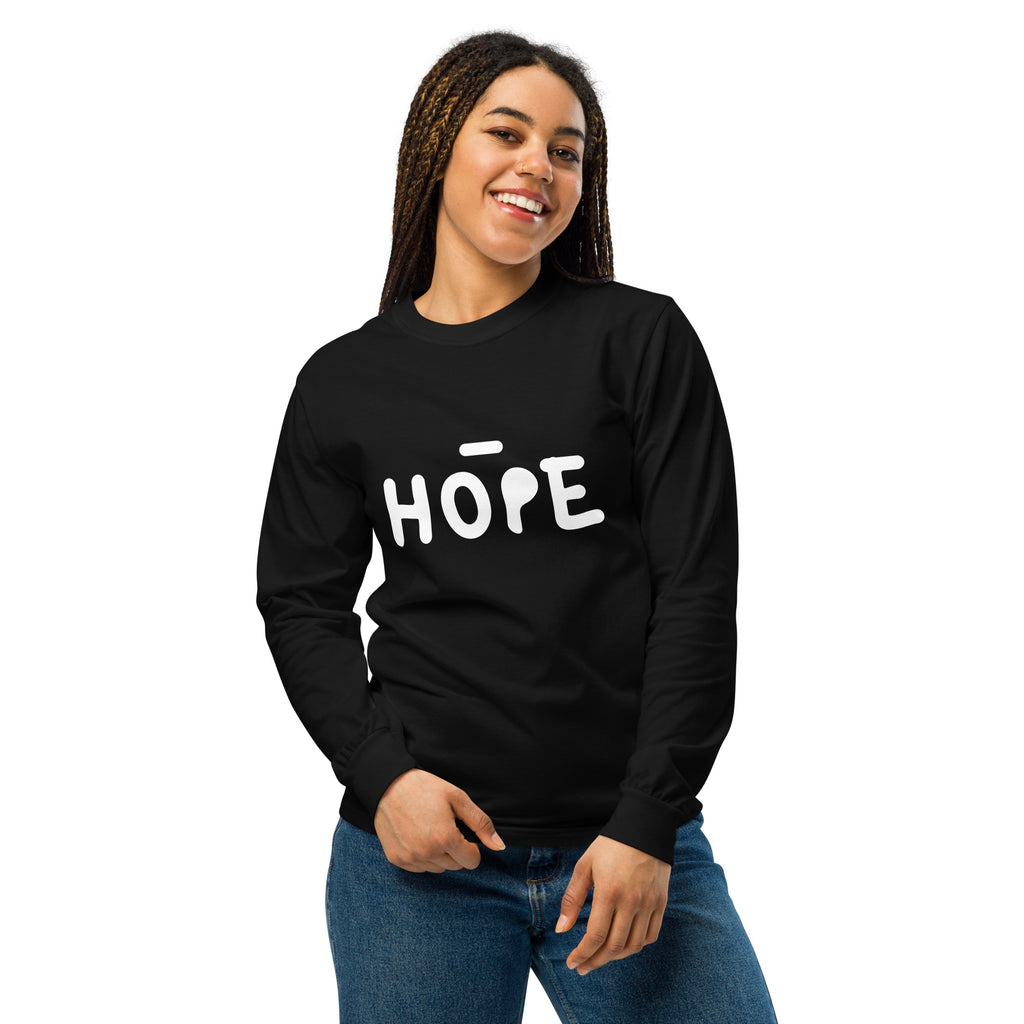 Unisex Garment-dyed heavyweight long-sleeve shirt | Hope long-sleeve shirt AwRans Clothing unisex-garment-dyed-heavyweight-long-sleeve-shirt-black-front-67eaade52823b