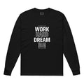 Unisex Garment-dyed heavyweight long-sleeve shirt | Work Hard , Dream Big Black long-sleeve shirt AwRans Clothing unisex-garment-dyed-heavyweight-long-sleeve-shirt-black-front-67eab157a7adb