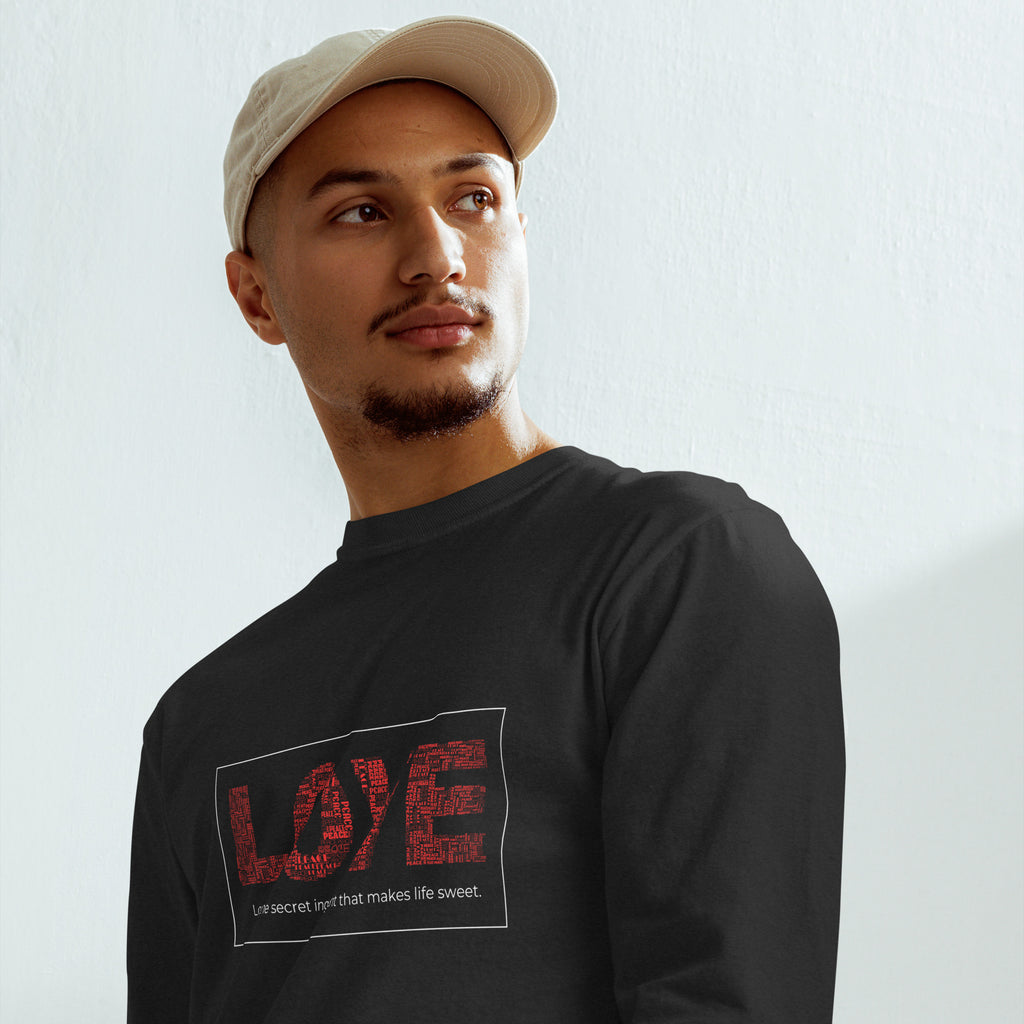 Unisex Garment-dyed heavyweight long-sleeve shirt | Love long-sleeve shirt AwRans Clothing unisex-garment-dyed-heavyweight-long-sleeve-shirt-black-front-67eab20c7b6da