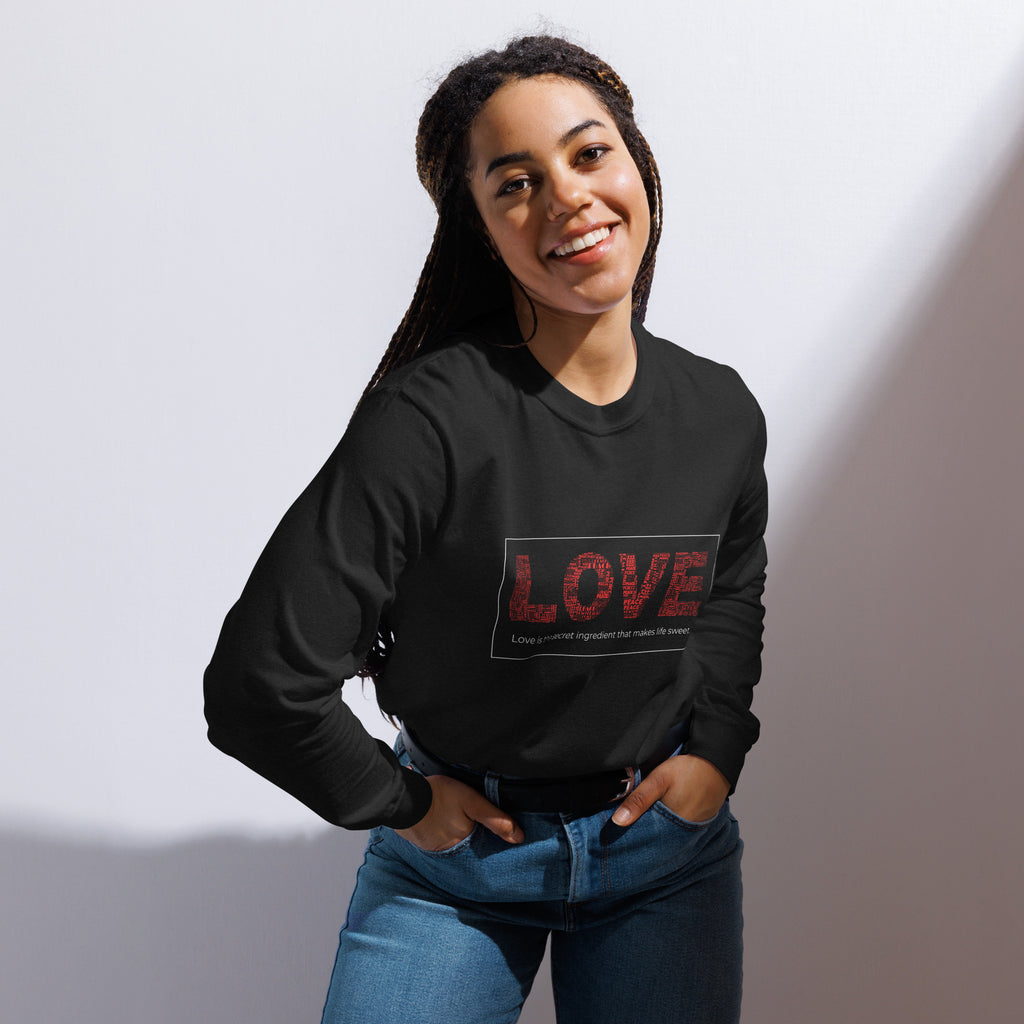 Unisex Garment-dyed heavyweight long-sleeve shirt | Love long-sleeve shirt AwRans Clothing unisex-garment-dyed-heavyweight-long-sleeve-shirt-black-front-67eab20c7ba77