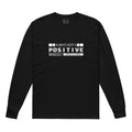 Unisex Garment-dyed heavyweight long-sleeve shirt | Always Keep A Positive Mindset Black long-sleeve shirt AwRans Clothing unisex-garment-dyed-heavyweight-long-sleeve-shirt-black-front-67eab2c304c21