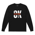 Unisex Garment-dyed heavyweight long-sleeve shirt | Everything Will Be Ok Black long-sleeve shirt AwRans Clothing unisex-garment-dyed-heavyweight-long-sleeve-shirt-black-front-67eab378c8da2