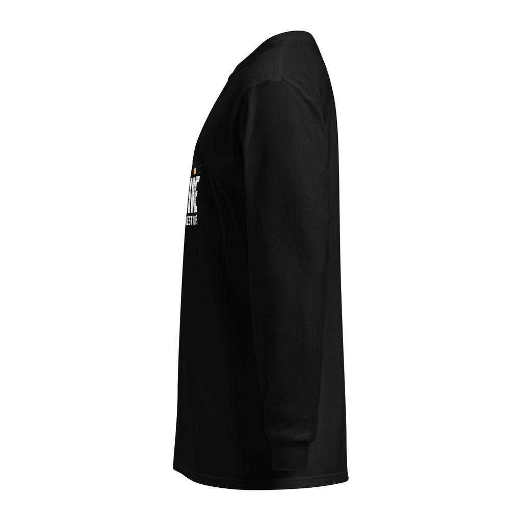 Unisex Garment-dyed heavyweight long-sleeve shirt | Create Your Sunshine long-sleeve shirt AwRans Clothing unisex-garment-dyed-heavyweight-long-sleeve-shirt-black-left-67eab7736070f