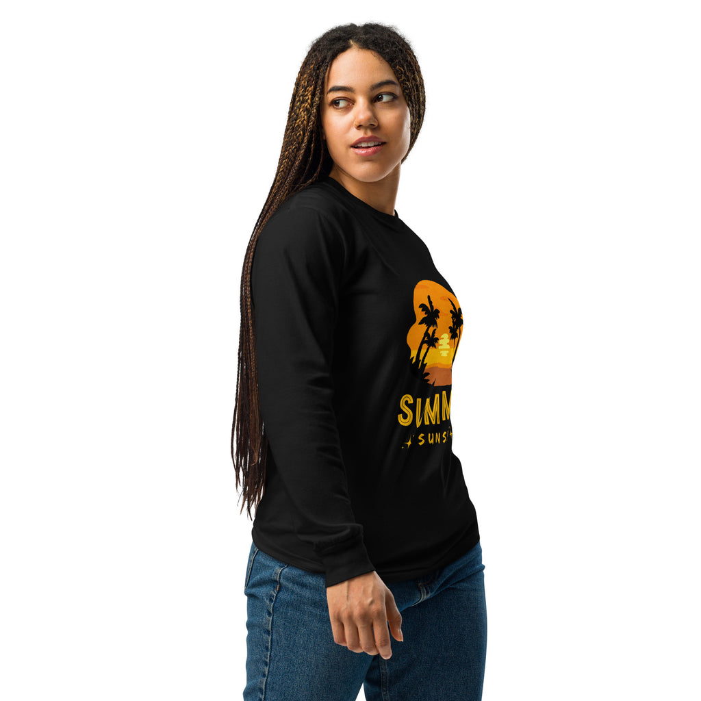 Unisex Garment-dyed heavyweight long-sleeve shirt | Summer Sunset long-sleeve shirt AwRans Clothing unisex-garment-dyed-heavyweight-long-sleeve-shirt-black-right-67eaae921e4e9