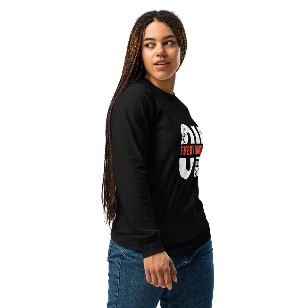 Unisex Garment-dyed heavyweight long-sleeve shirt | Everything Will Be Ok long-sleeve shirt AwRans Clothing unisex-garment-dyed-heavyweight-long-sleeve-shirt-black-right-67eab378caeb0