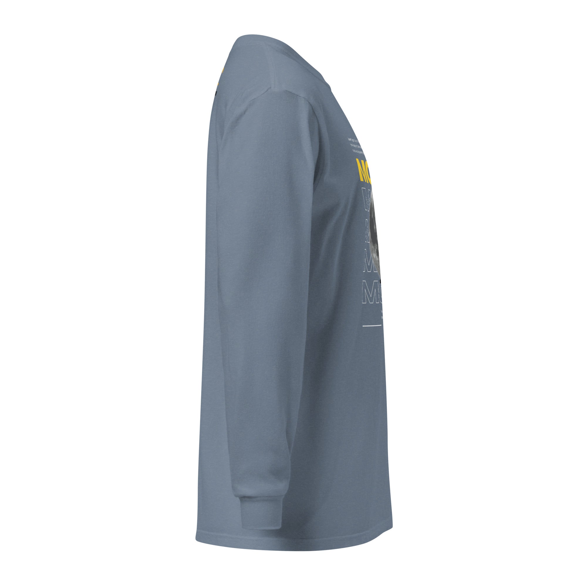 Unisex Garment-dyed heavyweight long-sleeve shirt | Moon long-sleeve shirt AwRans Clothing unisex-garment-dyed-heavyweight-long-sleeve-shirt-blue-jean-right-67eaaf41295ec
