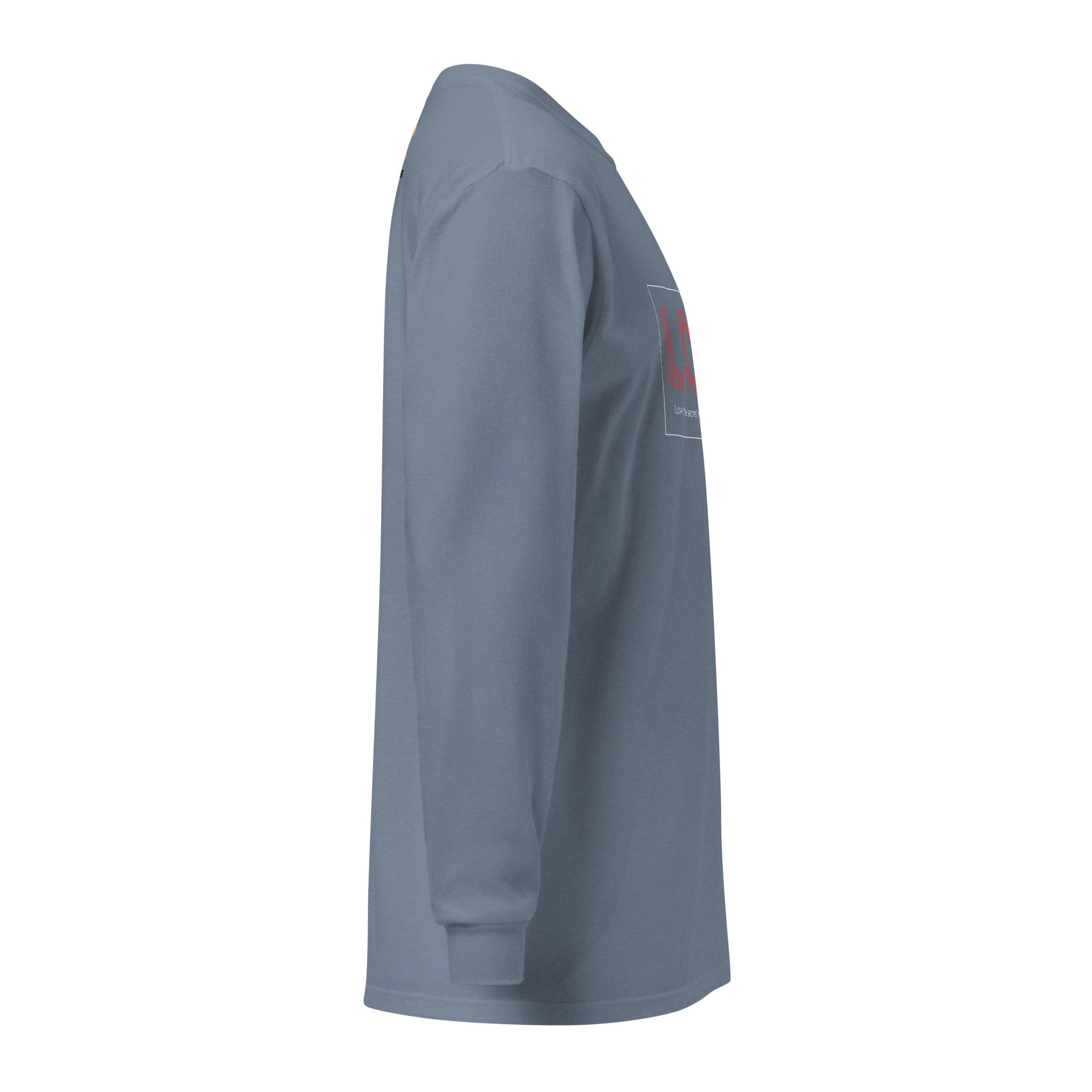 Unisex Garment-dyed heavyweight long-sleeve shirt | Love long-sleeve shirt AwRans Clothing unisex-garment-dyed-heavyweight-long-sleeve-shirt-blue-jean-right-67eab20c89e95