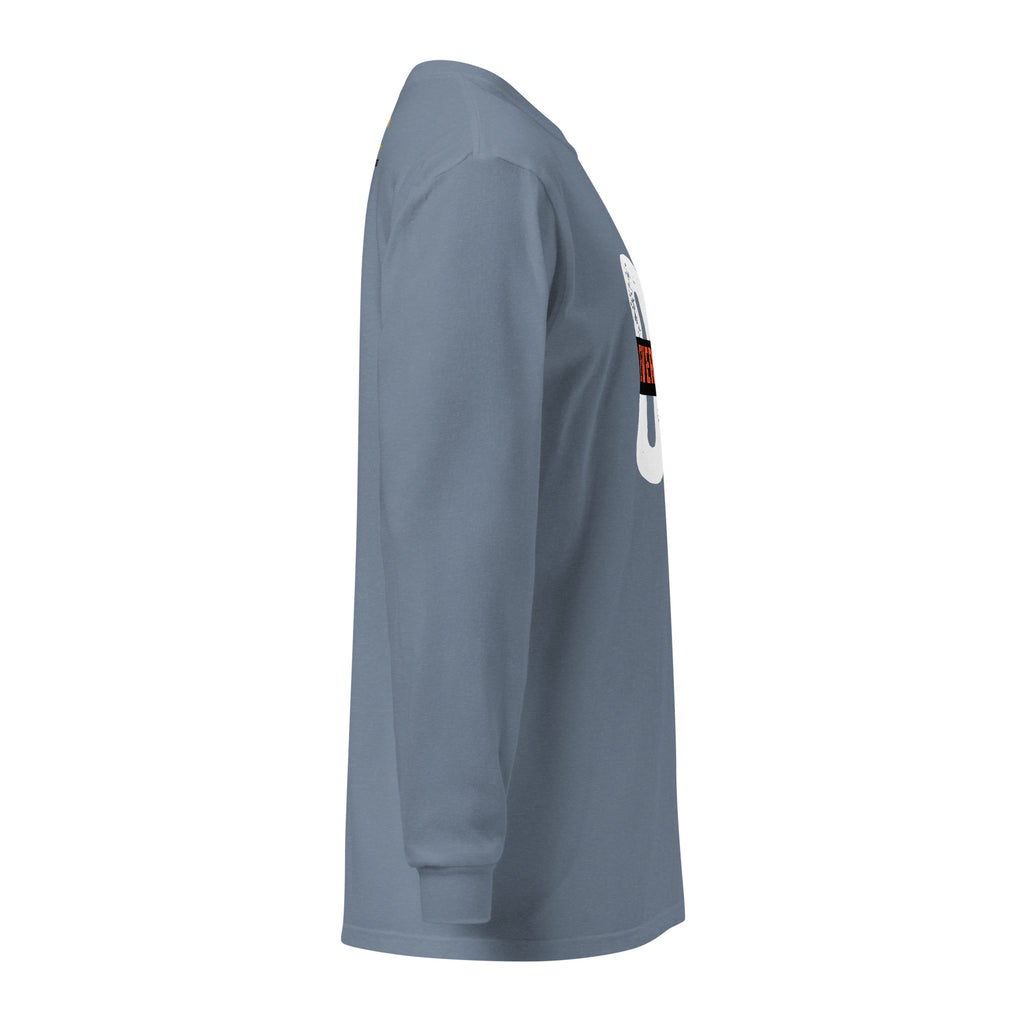 Unisex Garment-dyed heavyweight long-sleeve shirt | Everything Will Be Ok long-sleeve shirt AwRans Clothing unisex-garment-dyed-heavyweight-long-sleeve-shirt-blue-jean-right-67eab378d3a0b