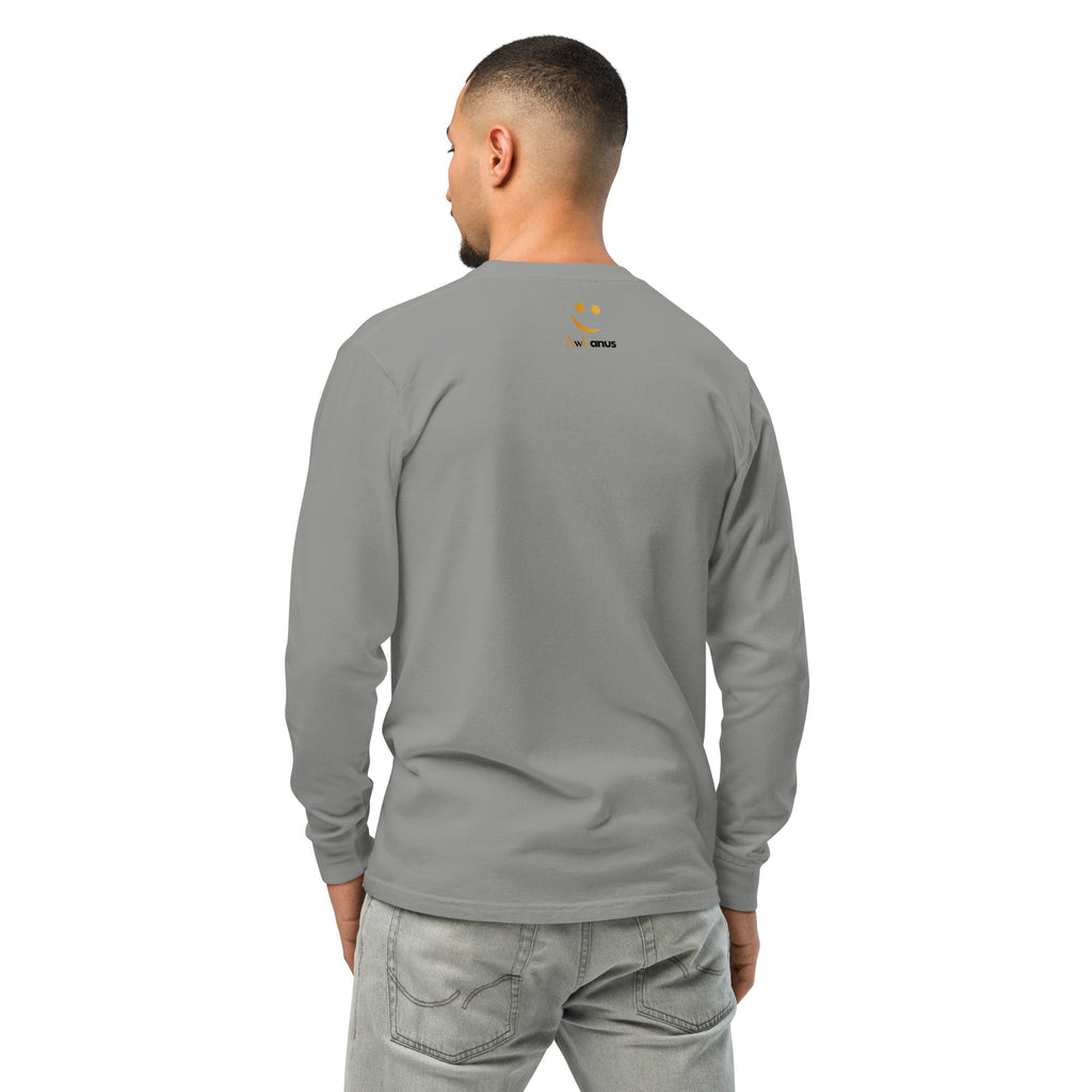 Unisex Garment-dyed heavyweight long-sleeve shirt | Always Never Give Up Stay Strong long-sleeve shirt AwRans Clothing unisex-garment-dyed-heavyweight-long-sleeve-shirt-grey-back-67eab0a3e2822