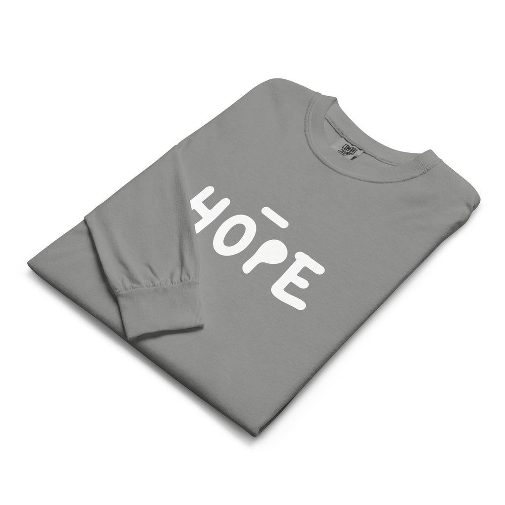 Unisex Garment-dyed heavyweight long-sleeve shirt | Hope long-sleeve shirt AwRans Clothing unisex-garment-dyed-heavyweight-long-sleeve-shirt-grey-front-67eaade545544