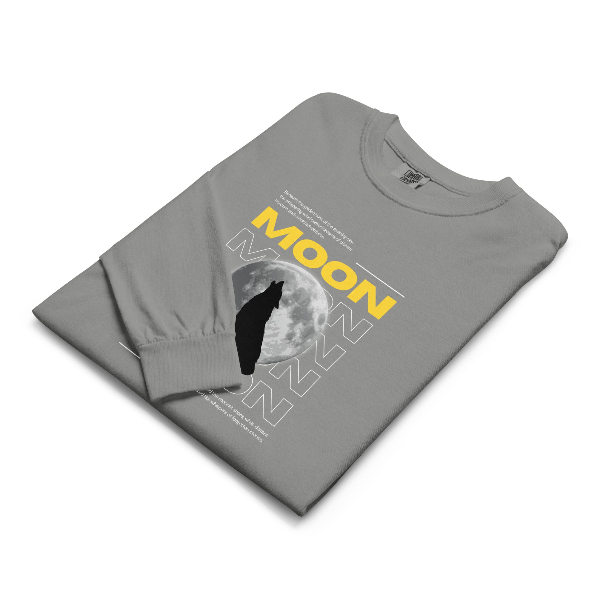 Unisex Garment-dyed heavyweight long-sleeve shirt | Moon long-sleeve shirt AwRans Clothing unisex-garment-dyed-heavyweight-long-sleeve-shirt-grey-front-67eaaf41399ef
