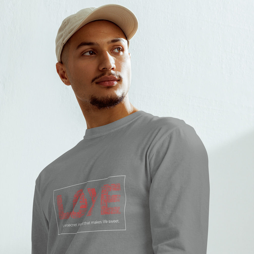 Unisex Garment-dyed heavyweight long-sleeve shirt | Love long-sleeve shirt AwRans Clothing unisex-garment-dyed-heavyweight-long-sleeve-shirt-grey-front-67eab20c9b26d