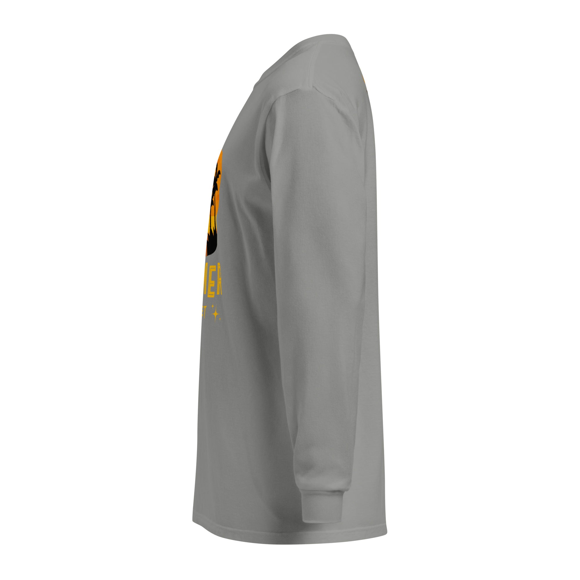 Unisex Garment-dyed heavyweight long-sleeve shirt | Summer Sunset long-sleeve shirt AwRans Clothing unisex-garment-dyed-heavyweight-long-sleeve-shirt-grey-left-67eaae9244d6b