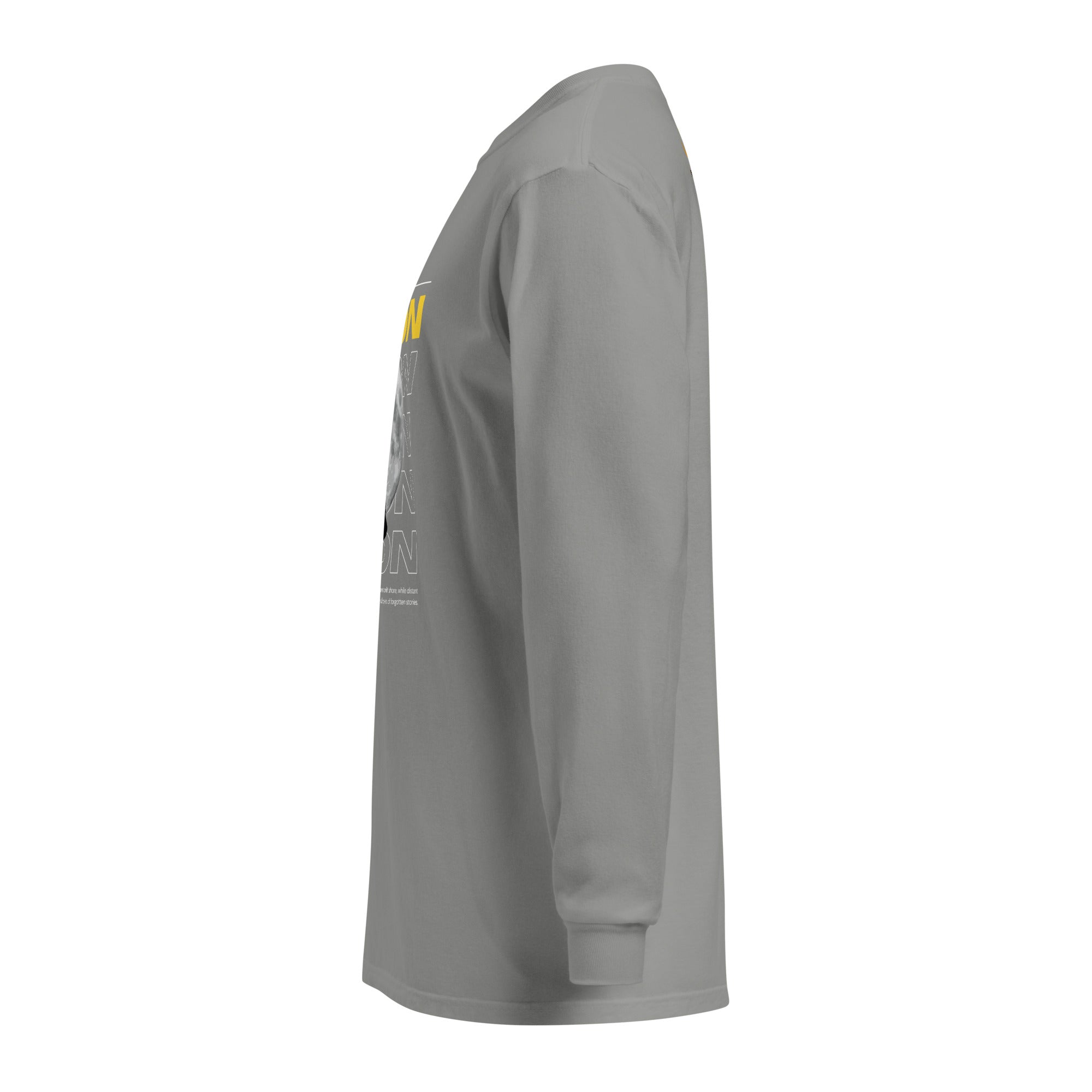Unisex Garment-dyed heavyweight long-sleeve shirt | Moon long-sleeve shirt AwRans Clothing unisex-garment-dyed-heavyweight-long-sleeve-shirt-grey-left-67eaaf413fe45