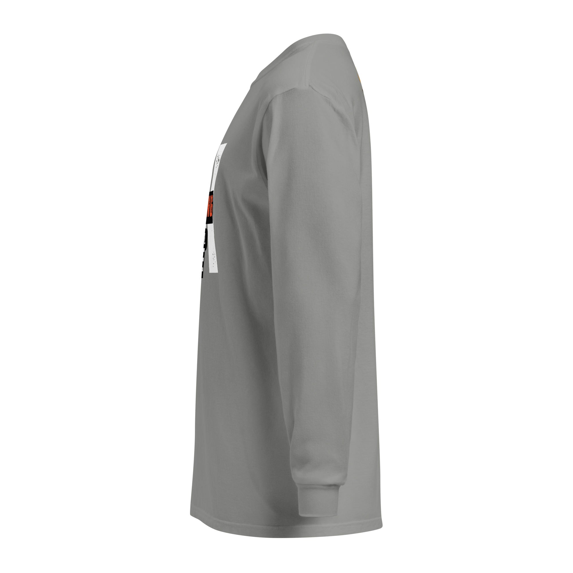 Unisex Garment-dyed heavyweight long-sleeve shirt | Everything Will Be Ok long-sleeve shirt AwRans Clothing unisex-garment-dyed-heavyweight-long-sleeve-shirt-grey-left-67eab378ed5eb