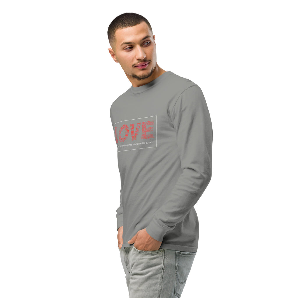 Unisex Garment-dyed heavyweight long-sleeve shirt | Love long-sleeve shirt AwRans Clothing unisex-garment-dyed-heavyweight-long-sleeve-shirt-grey-left-front-2-67eab20c98468