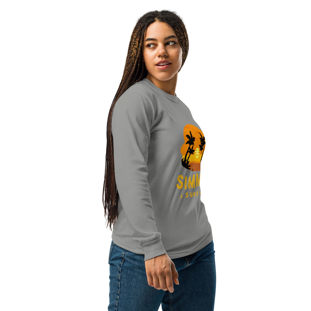 Unisex Garment-dyed heavyweight long-sleeve shirt | Summer Sunset long-sleeve shirt AwRans Clothing unisex-garment-dyed-heavyweight-long-sleeve-shirt-grey-right-67eaae924801f
