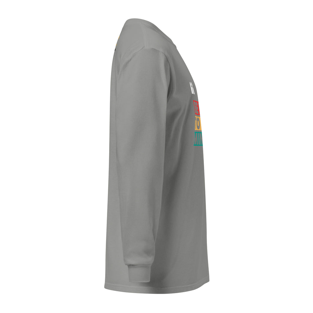 Unisex Garment-dyed heavyweight long-sleeve shirt | Be Kind To Your Mind long-sleeve shirt AwRans Clothing unisex-garment-dyed-heavyweight-long-sleeve-shirt-grey-right-67eaaff186c3f
