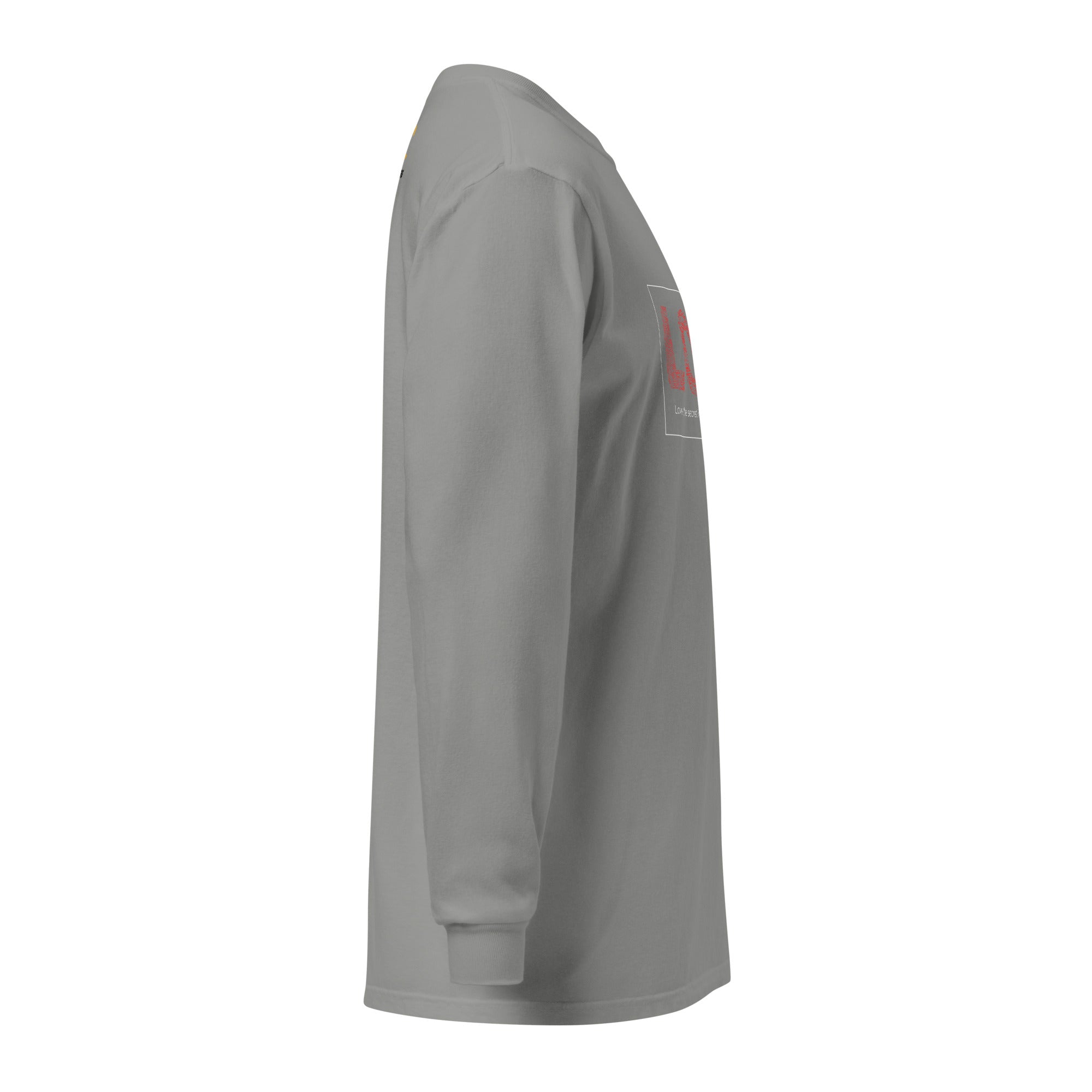 Unisex Garment-dyed heavyweight long-sleeve shirt | Love long-sleeve shirt AwRans Clothing unisex-garment-dyed-heavyweight-long-sleeve-shirt-grey-right-67eab20c9ee21