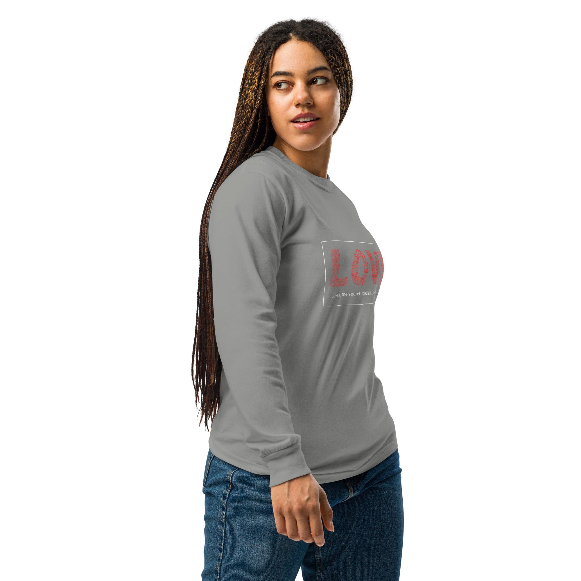 Unisex Garment-dyed heavyweight long-sleeve shirt | Love long-sleeve shirt AwRans Clothing unisex-garment-dyed-heavyweight-long-sleeve-shirt-grey-right-67eab20ca300c