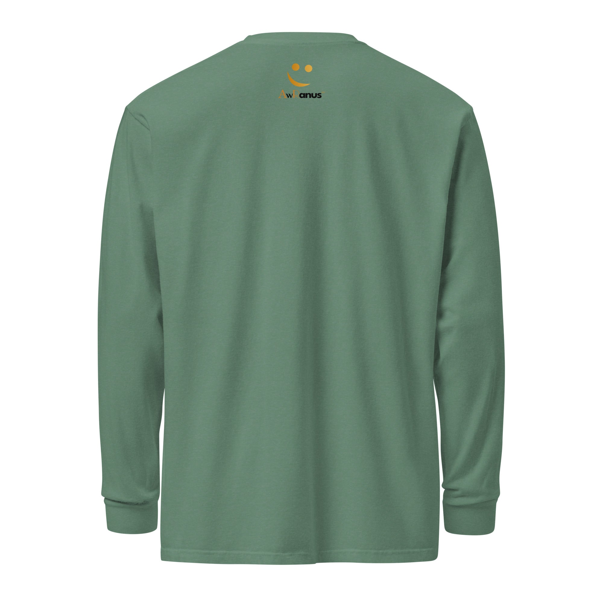 Unisex Garment-dyed heavyweight long-sleeve shirt | Work Hard , Dream Big long-sleeve shirt AwRans Clothing unisex-garment-dyed-heavyweight-long-sleeve-shirt-light-green-back-67eab157bc858
