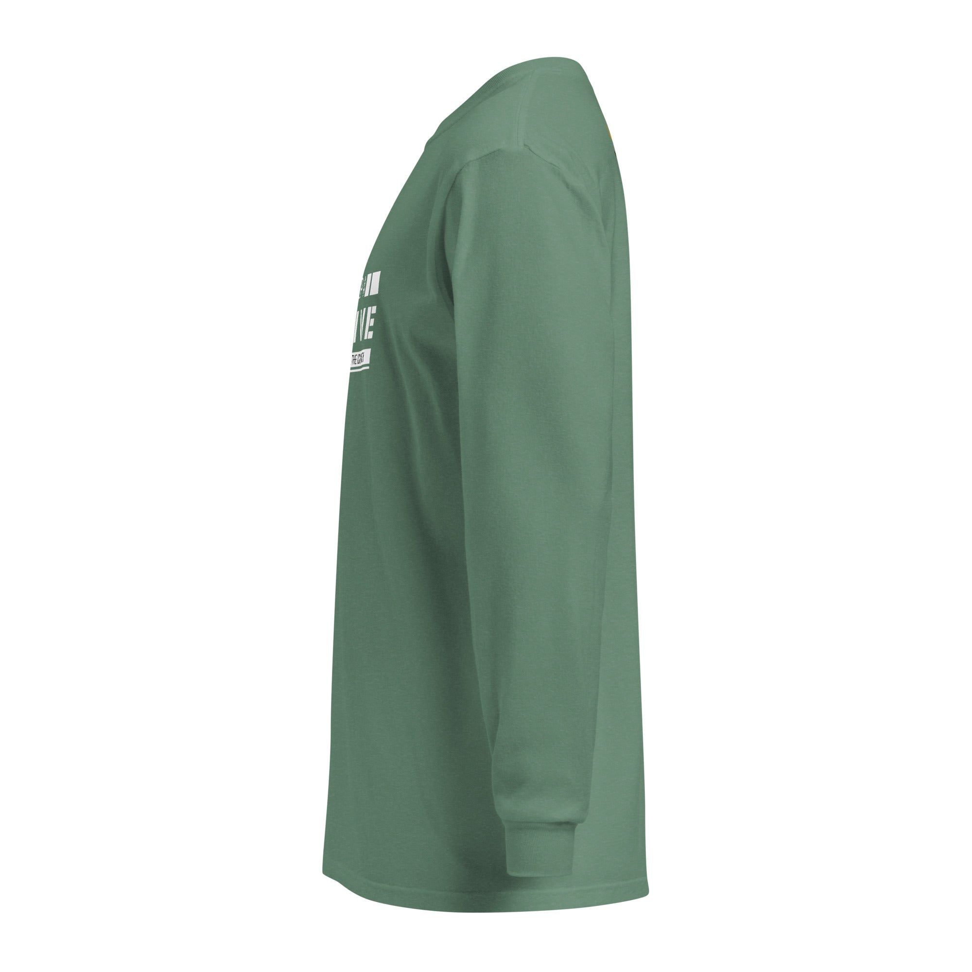 Unisex Garment-dyed heavyweight long-sleeve shirt | Always Keep A Positive Mindset long-sleeve shirt AwRans Clothing unisex-garment-dyed-heavyweight-long-sleeve-shirt-light-green-left-67eab2c31b406