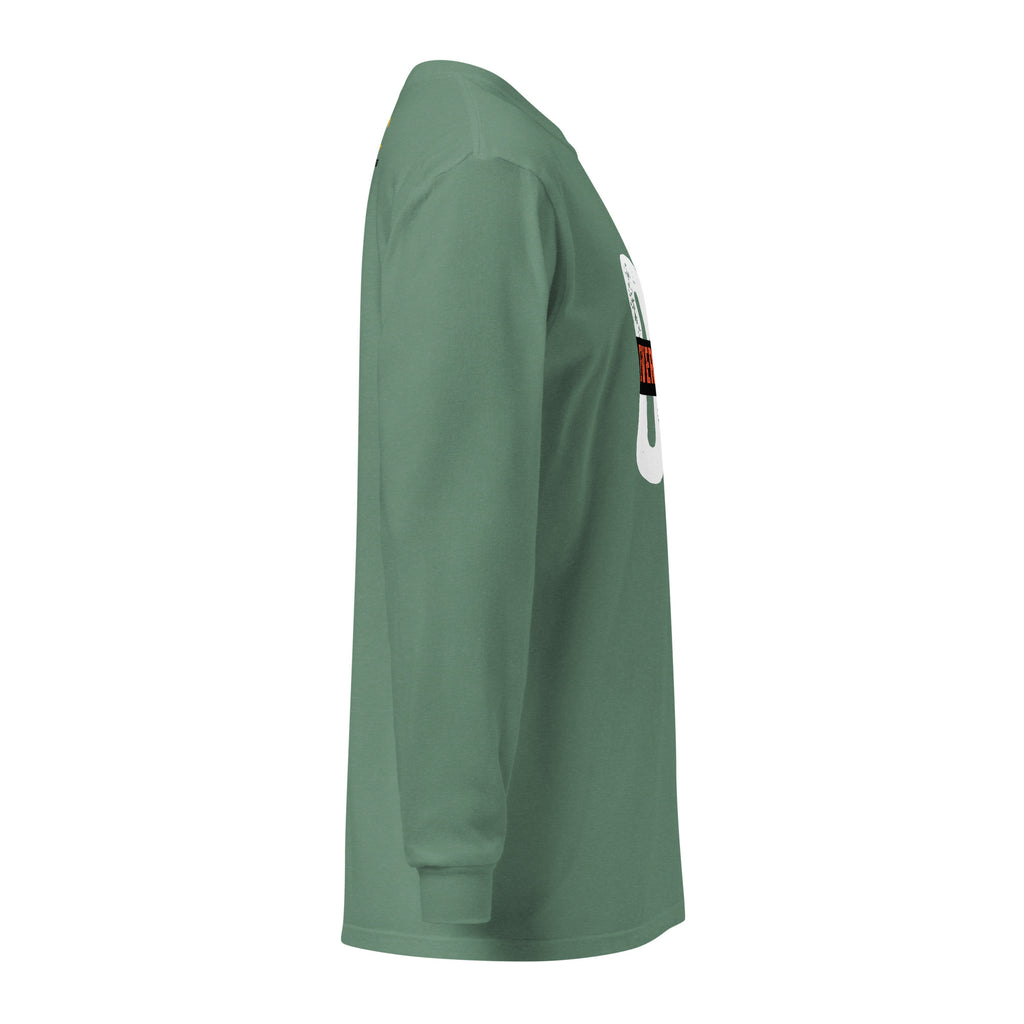 Unisex Garment-dyed heavyweight long-sleeve shirt | Everything Will Be Ok long-sleeve shirt AwRans Clothing unisex-garment-dyed-heavyweight-long-sleeve-shirt-light-green-right-67eab378de27b