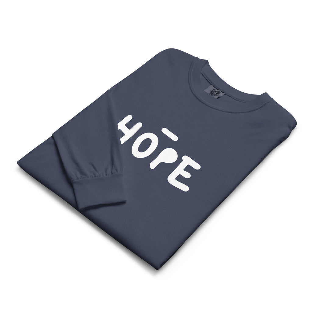 Unisex Garment-dyed heavyweight long-sleeve shirt | Hope long-sleeve shirt AwRans Clothing unisex-garment-dyed-heavyweight-long-sleeve-shirt-navy-front-67eaade529372