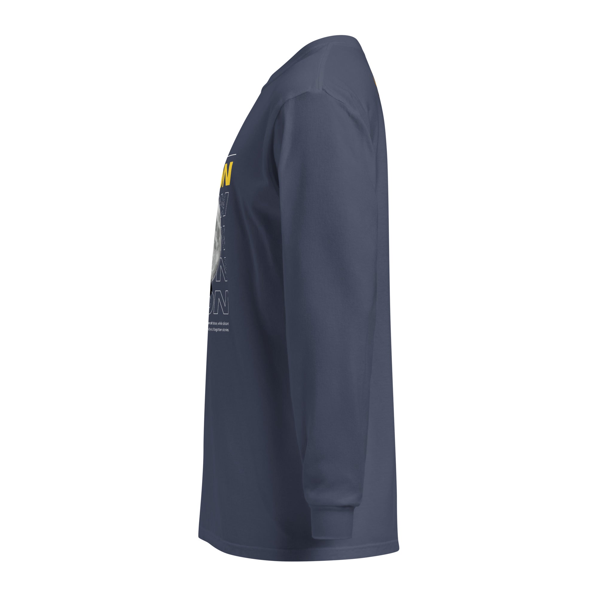 Unisex Garment-dyed heavyweight long-sleeve shirt | Moon long-sleeve shirt AwRans Clothing unisex-garment-dyed-heavyweight-long-sleeve-shirt-navy-left-67eaaf4120cbe