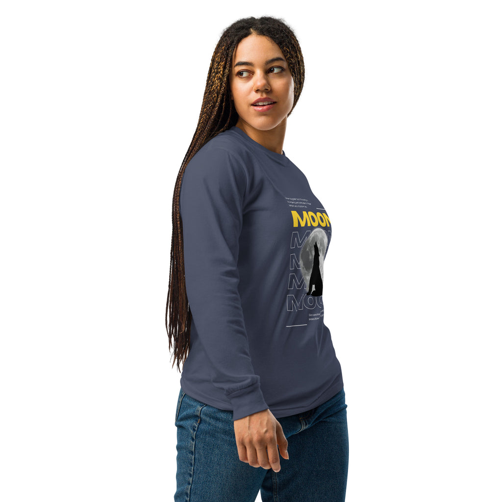 Unisex Garment-dyed heavyweight long-sleeve shirt | Moon long-sleeve shirt AwRans Clothing unisex-garment-dyed-heavyweight-long-sleeve-shirt-navy-right-67eaaf4122303
