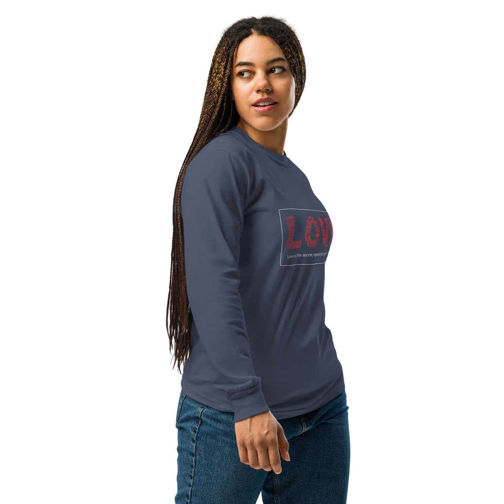 Unisex Garment-dyed heavyweight long-sleeve shirt | Love long-sleeve shirt AwRans Clothing unisex-garment-dyed-heavyweight-long-sleeve-shirt-navy-right-67eab20c818f6