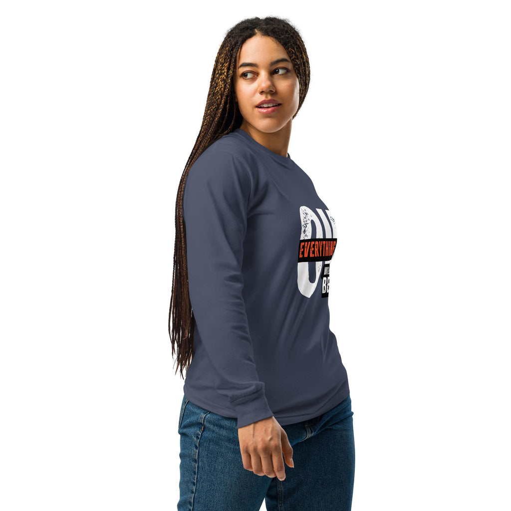 Unisex Garment-dyed heavyweight long-sleeve shirt | Everything Will Be Ok long-sleeve shirt AwRans Clothing unisex-garment-dyed-heavyweight-long-sleeve-shirt-navy-right-67eab378cedb1
