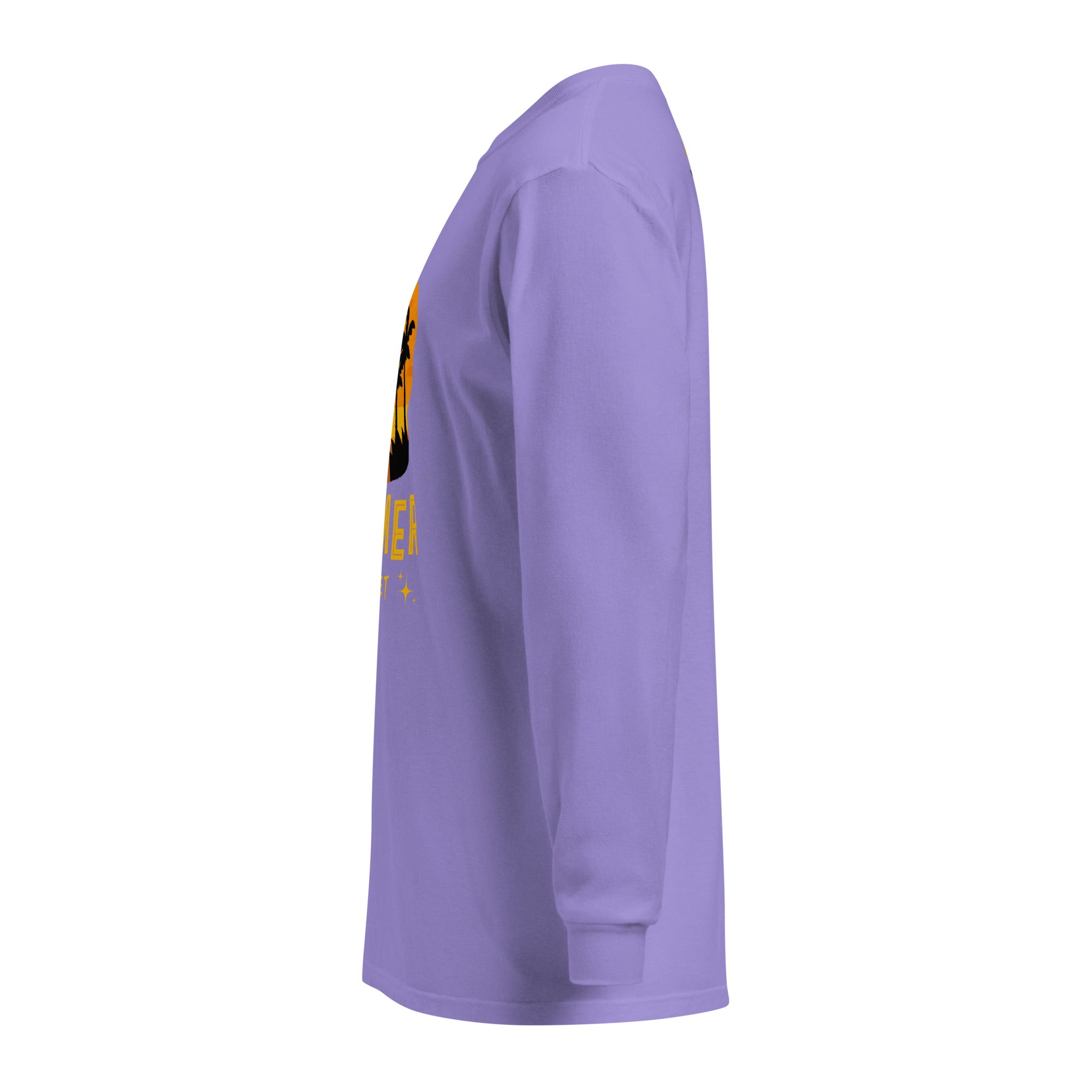 Unisex Garment-dyed heavyweight long-sleeve shirt | Summer Sunset long-sleeve shirt AwRans Clothing unisex-garment-dyed-heavyweight-long-sleeve-shirt-violet-left-67eaae92568bf