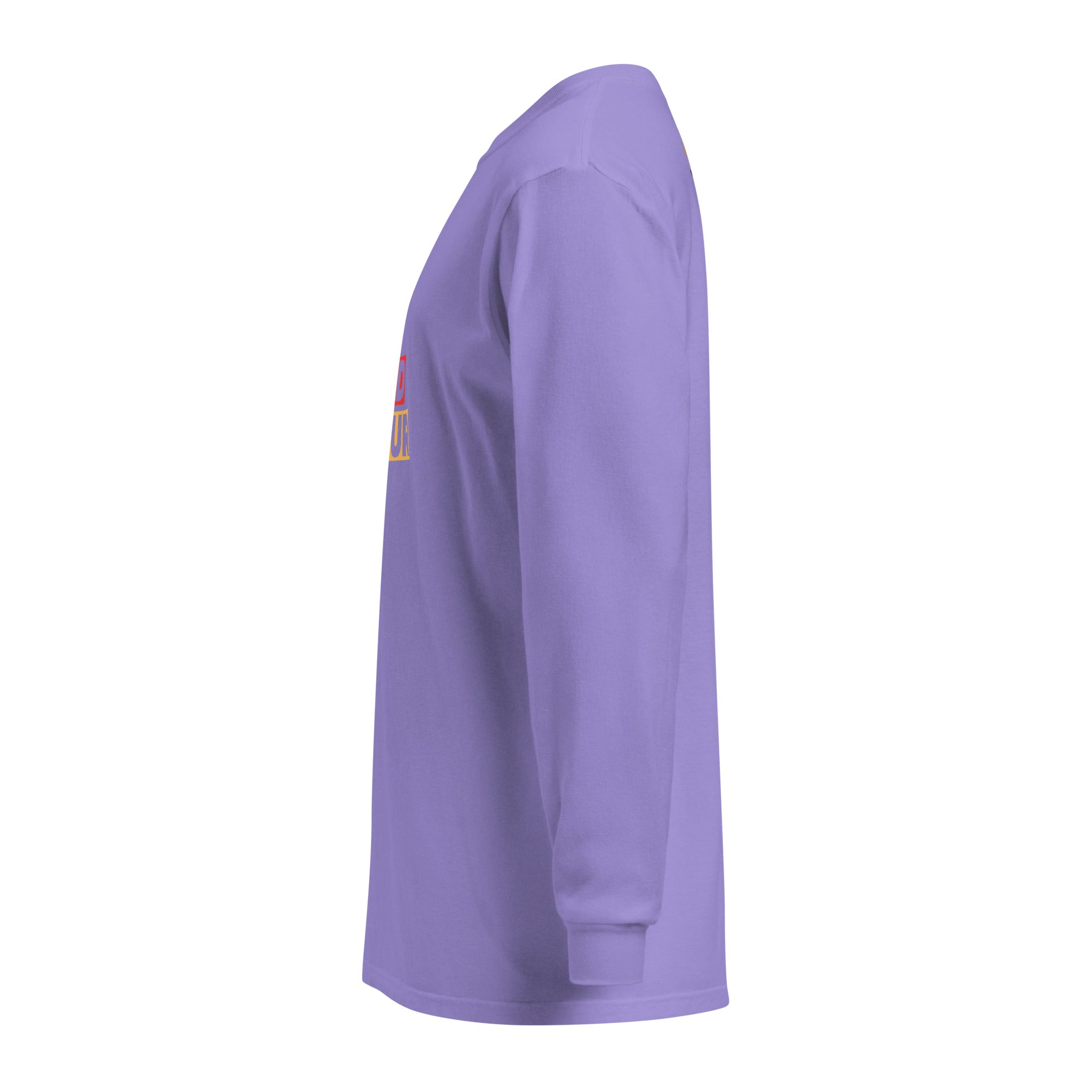 Unisex Garment-dyed heavyweight long-sleeve shirt | Be Kind To Your Mind long-sleeve shirt AwRans Clothing unisex-garment-dyed-heavyweight-long-sleeve-shirt-violet-left-67eaaff196555