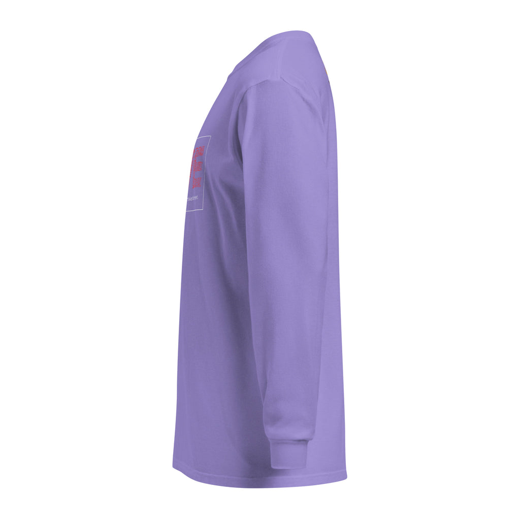 Unisex Garment-dyed heavyweight long-sleeve shirt | Love long-sleeve shirt AwRans Clothing unisex-garment-dyed-heavyweight-long-sleeve-shirt-violet-left-67eab20cb1f8a