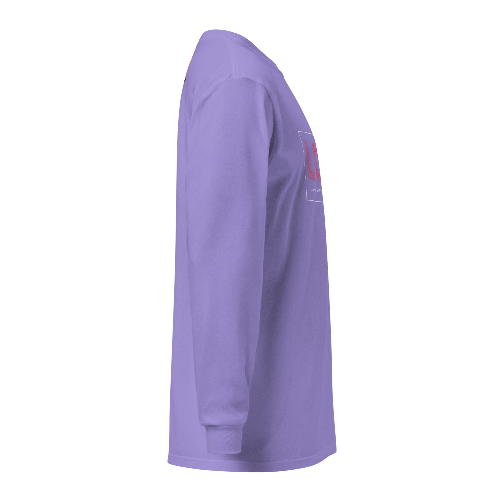Unisex Garment-dyed heavyweight long-sleeve shirt | Love long-sleeve shirt AwRans Clothing unisex-garment-dyed-heavyweight-long-sleeve-shirt-violet-right-67eab20cb0bee