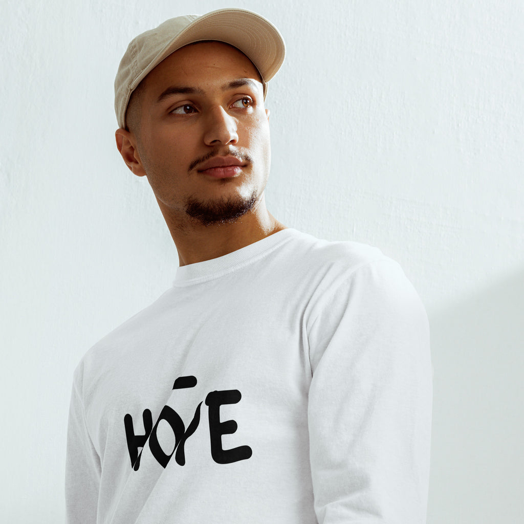 Unisex Garment-dyed heavyweight long-sleeve shirt | Hope long-sleeve shirt AwRans Clothing unisex-garment-dyed-heavyweight-long-sleeve-shirt-white-front-67f0437888925