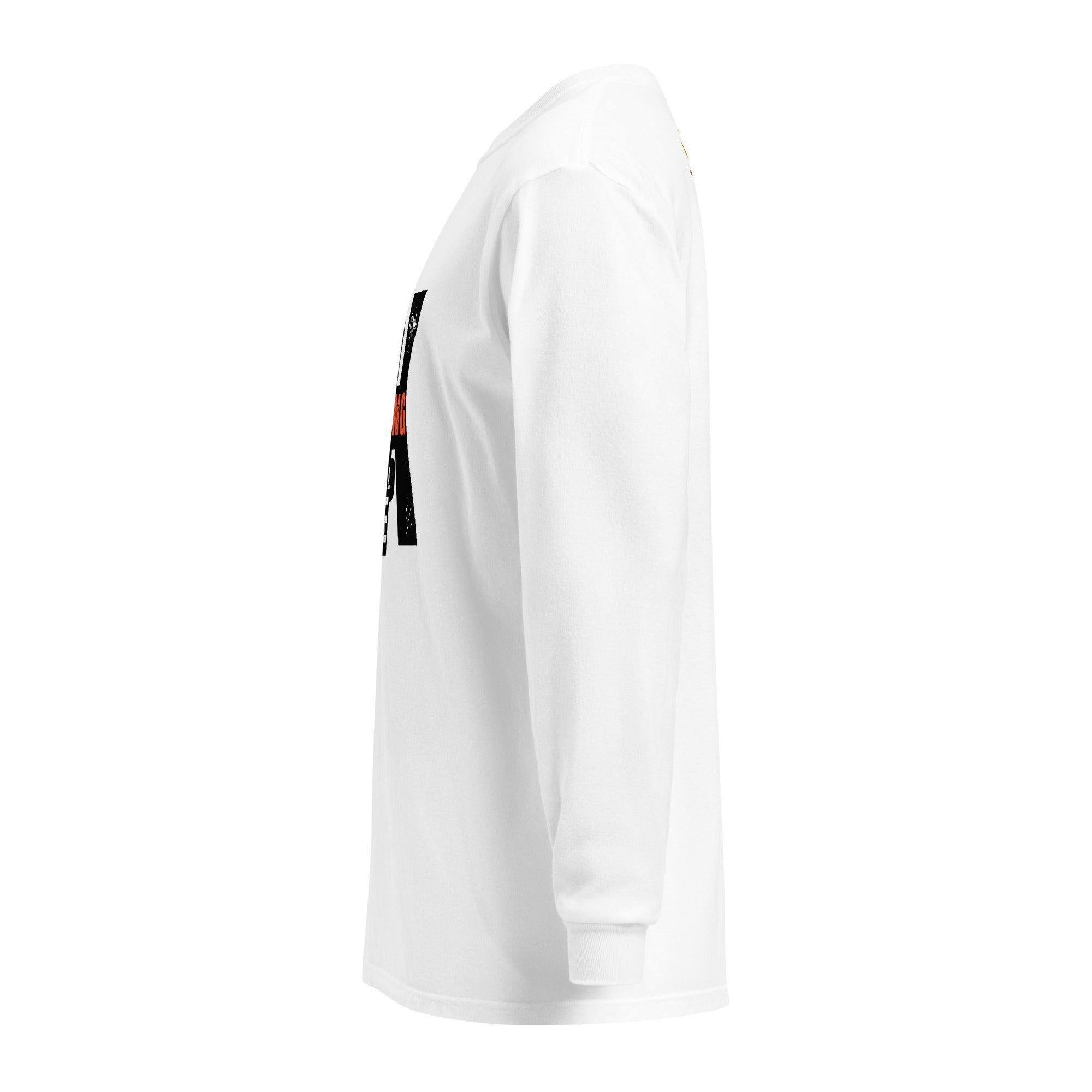 Unisex Garment-dyed heavyweight long-sleeve shirt | Everything Will Be Ok long-sleeve shirt AwRans Clothing unisex-garment-dyed-heavyweight-long-sleeve-shirt-white-left-67f03cda9a51e