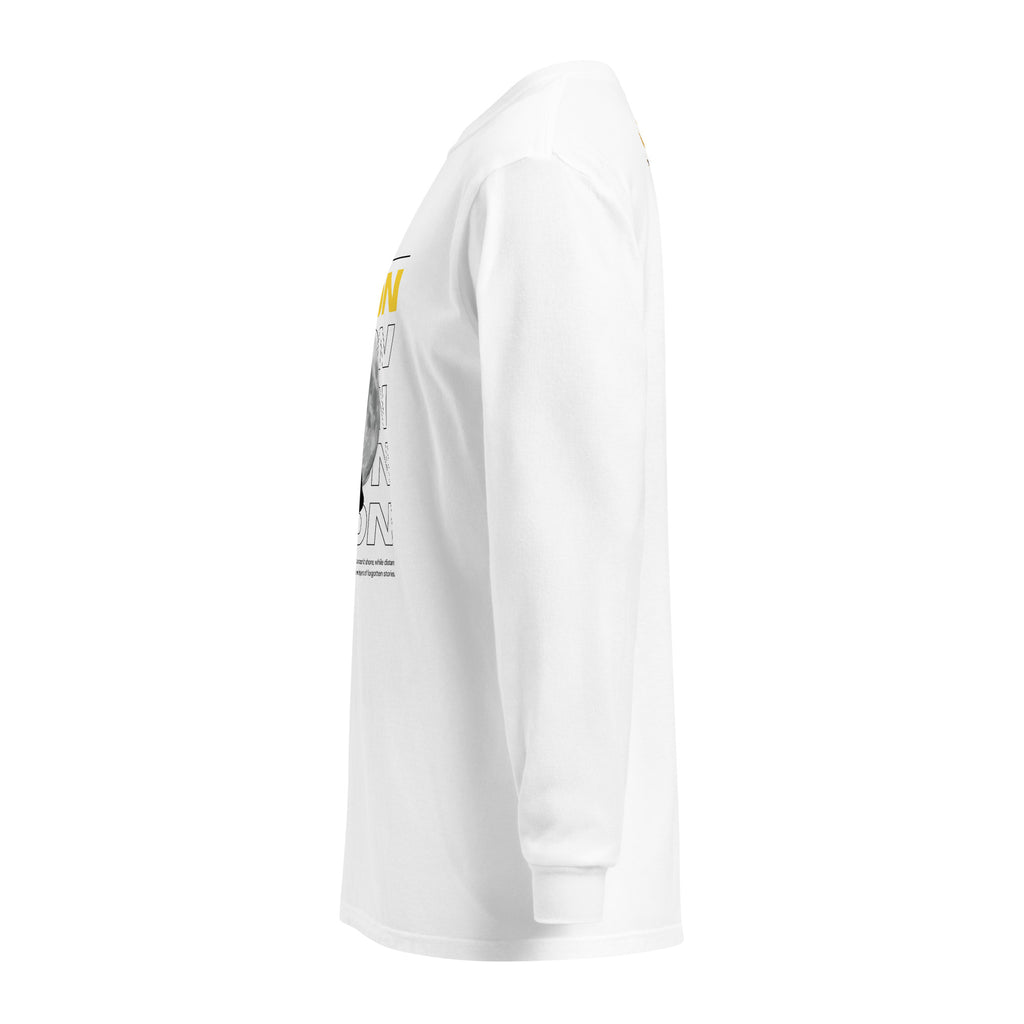 Unisex Garment-dyed heavyweight long-sleeve shirt | Moon long-sleeve shirt AwRans Clothing unisex-garment-dyed-heavyweight-long-sleeve-shirt-white-left-67f043149e7b3