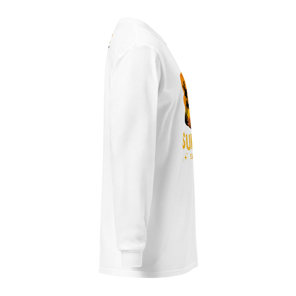 Unisex Garment-dyed heavyweight long-sleeve shirt | Summer Sunset long-sleeve shirt AwRans Clothing unisex-garment-dyed-heavyweight-long-sleeve-shirt-white-right-67eaae9267185