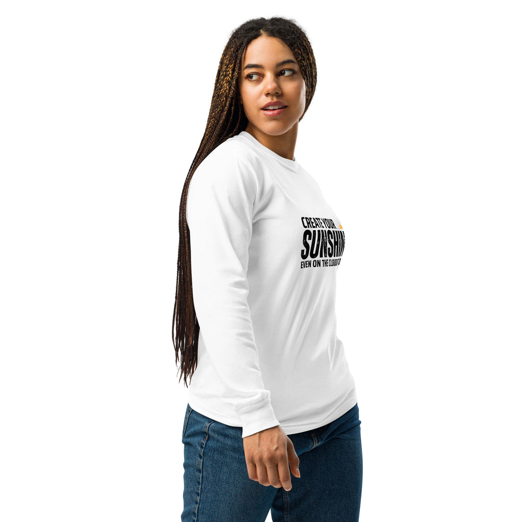 Unisex Garment-dyed heavyweight long-sleeve shirt | Create Your Sunshine long-sleeve shirt AwRans Clothing unisex-garment-dyed-heavyweight-long-sleeve-shirt-white-right-67f015d5eb37d