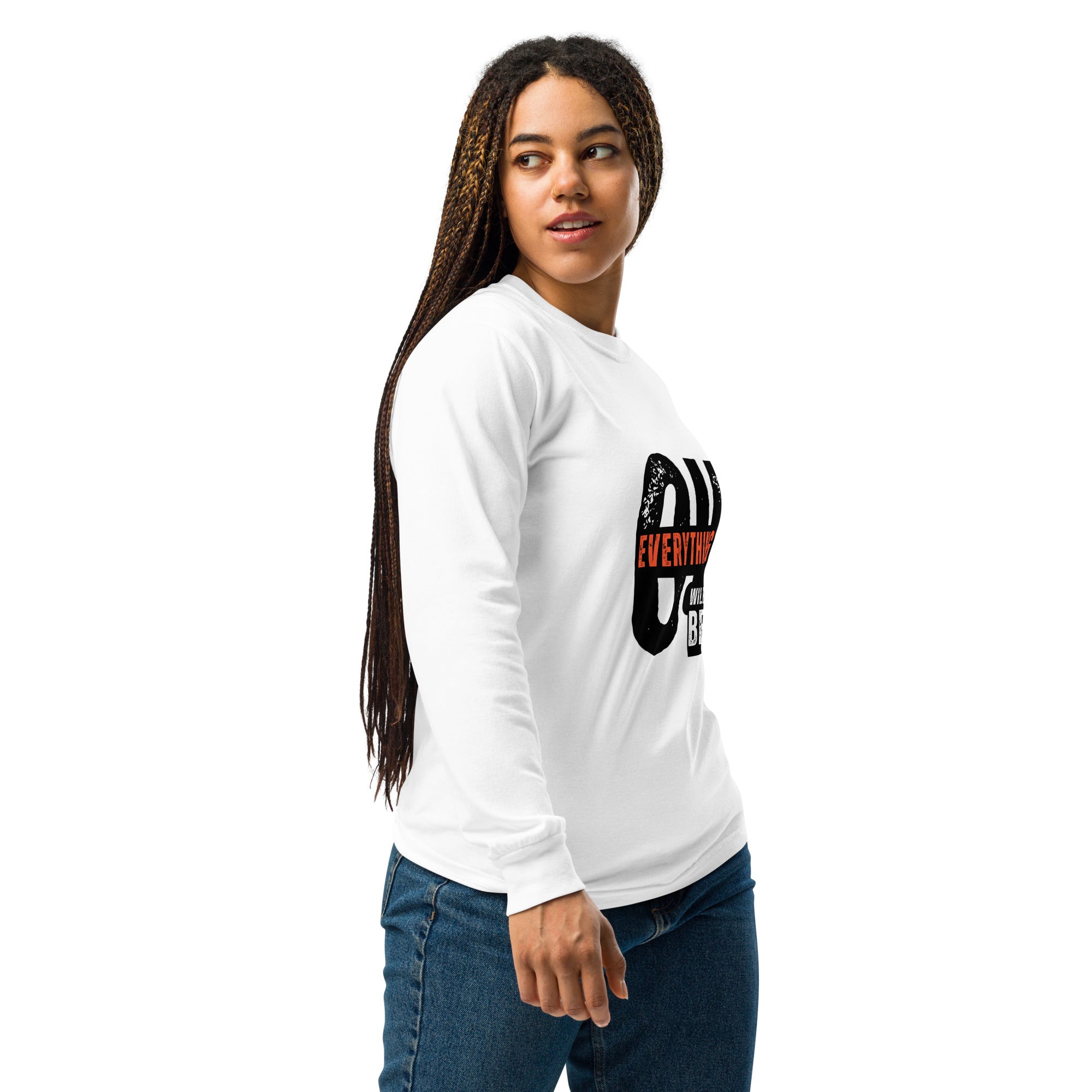 Unisex Garment-dyed heavyweight long-sleeve shirt | Everything Will Be Ok long-sleeve shirt AwRans Clothing unisex-garment-dyed-heavyweight-long-sleeve-shirt-white-right-67f03cda9c7bf