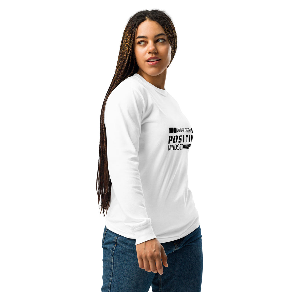 Unisex Garment-dyed heavyweight long-sleeve shirt | Always Keep A Positive Mindset long-sleeve shirt AwRans Clothing unisex-garment-dyed-heavyweight-long-sleeve-shirt-white-right-67f041084164c