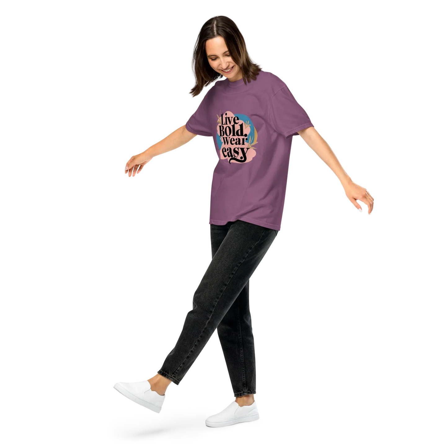 Unisex garment-dyed heavyweight t-shirt | Live Bold Wear Easy - AwRans Clothing