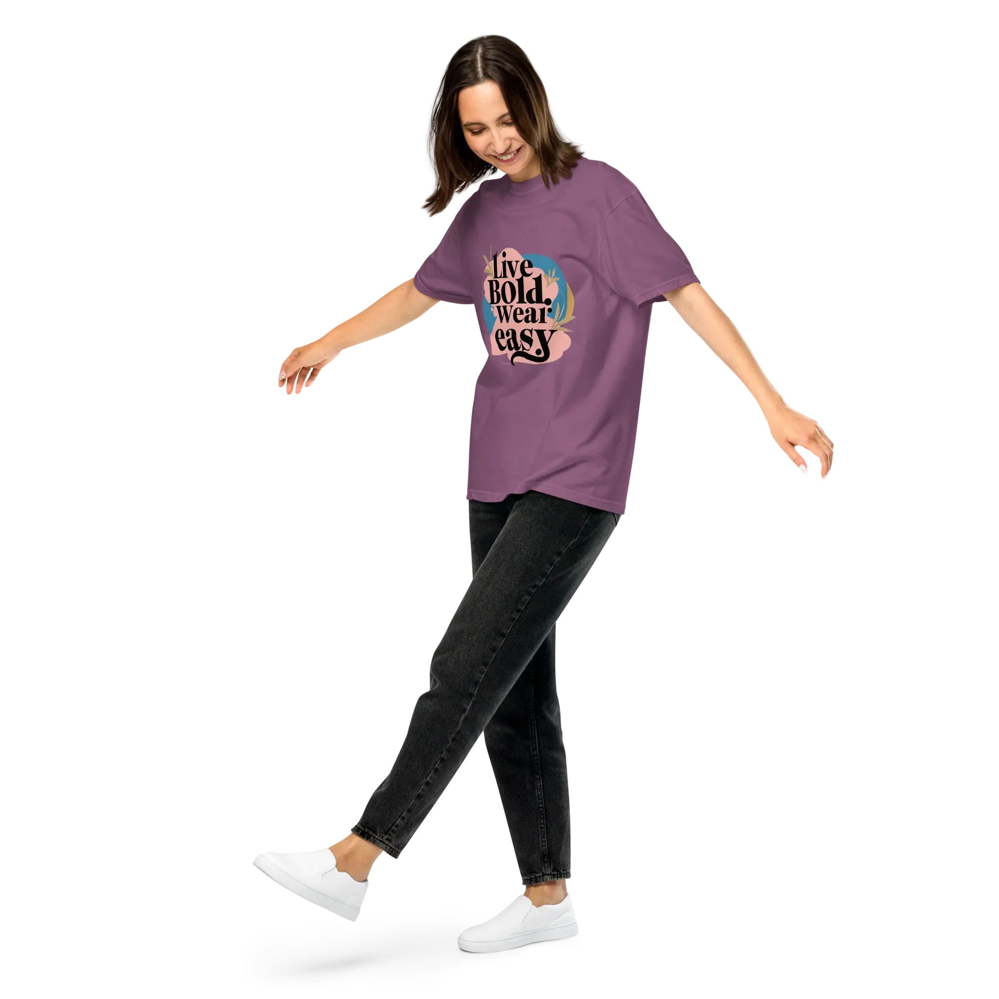 Unisex garment-dyed heavyweight t-shirt | Live Bold Wear Easy - AwRans Clothing