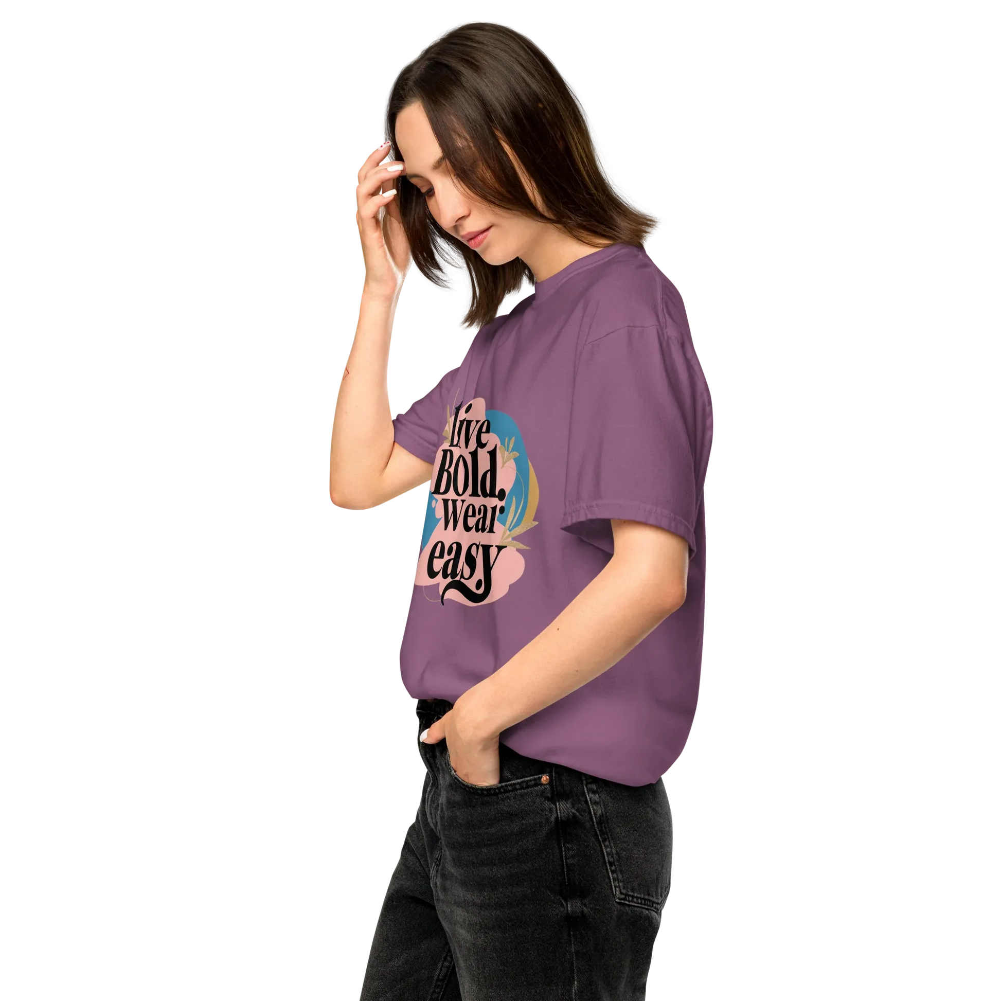 Unisex garment-dyed heavyweight t-shirt | Live Bold Wear Easy - AwRans Clothing