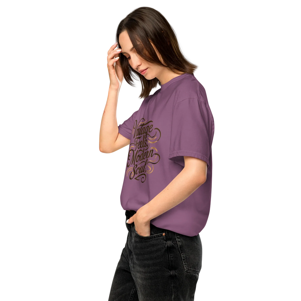 Unisex garment-dyed heavyweight t-shirt | Vintage Feels,Modern Soul - AwRans Clothing