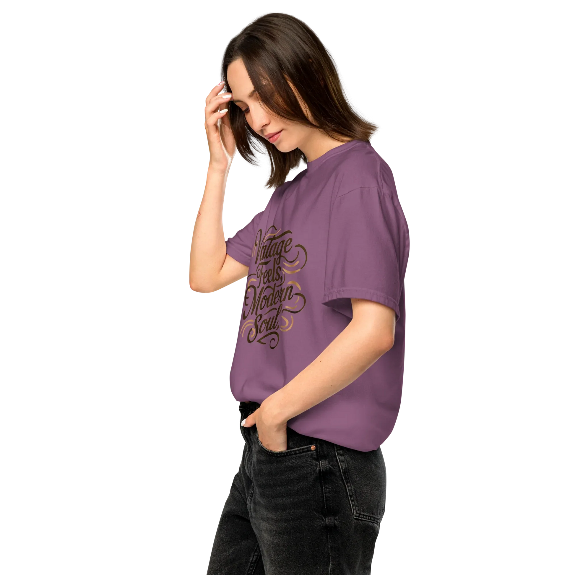 Unisex garment-dyed heavyweight t-shirt | Vintage Feels,Modern Soul - AwRans Clothing